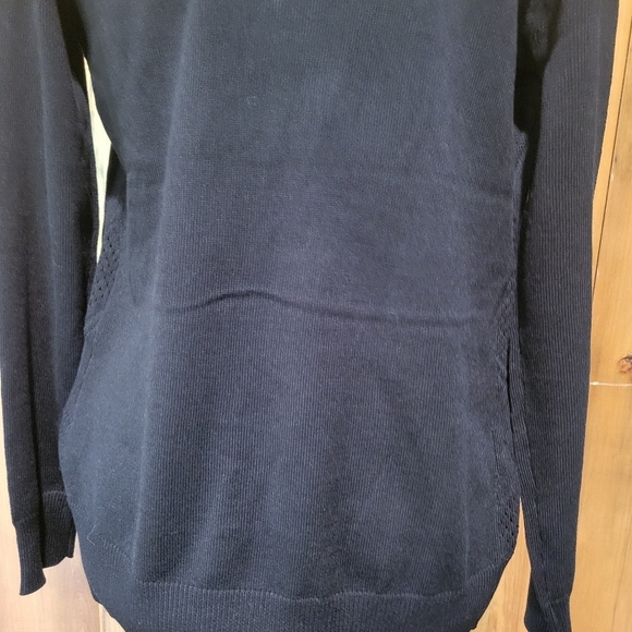 Black Button-Up Women's Sweater - Picture 6 of 13